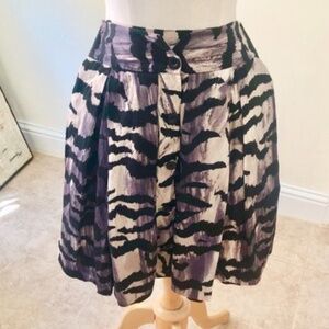 Alice Temperley Pleated Skirt with pockets 100% cotton pleated Size 10